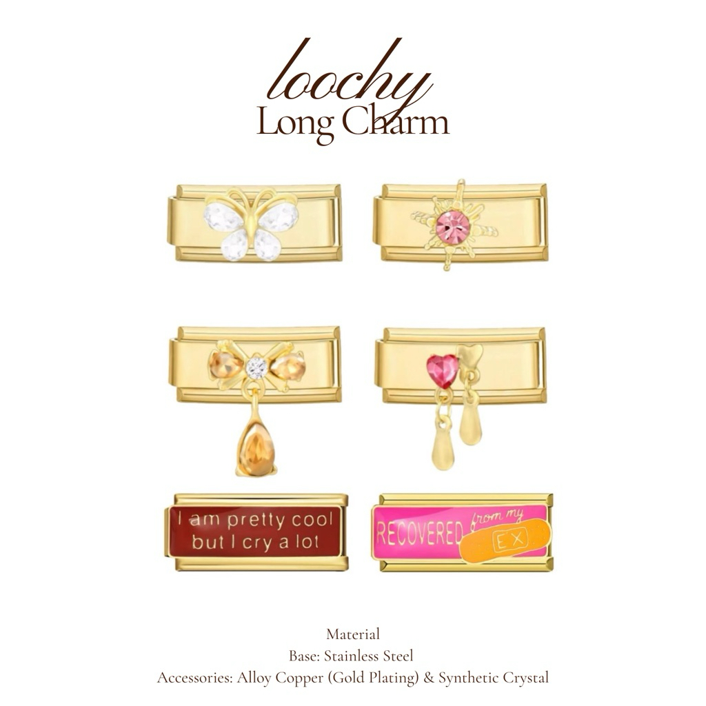 Italian Bracelet | GOLD Long Charm