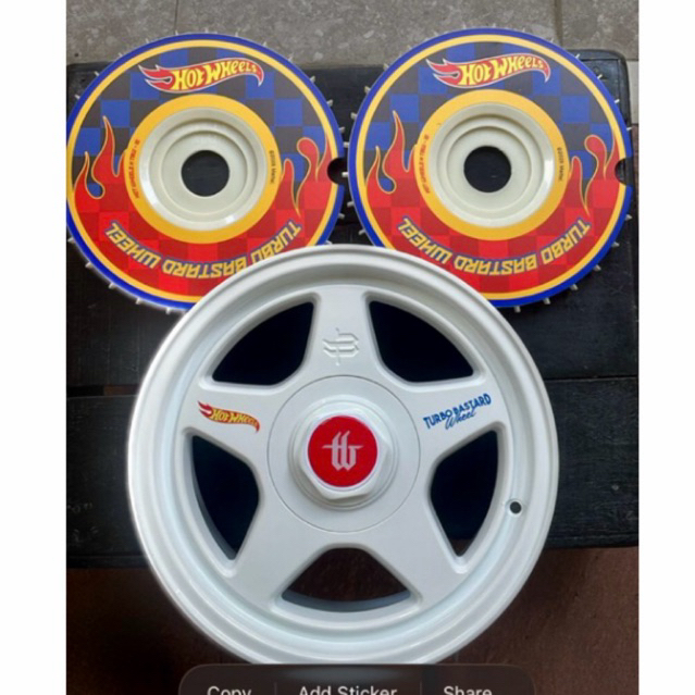 Velg Hot Wheels X Turbo Bastard Wheels TBW Dashing R15 White Bundle Turbo Disc Limited Edition 20 Un