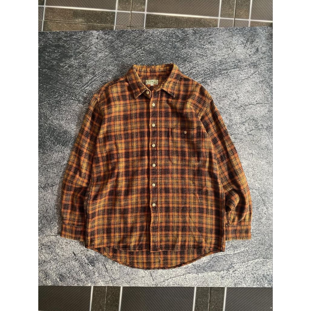 Kemeja flanel outer Ll Bean Vintage Art Authentic