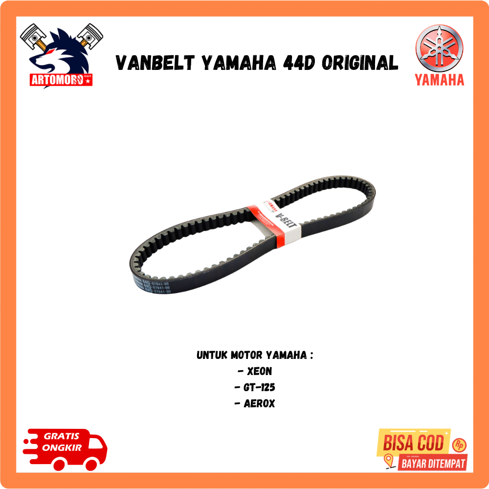 vanbelt xeon gt 125 44D - vbelt yamaha xeon dan aerox Original