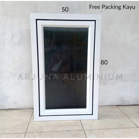 Jendela Aluminium Casement 1 Set 80x50