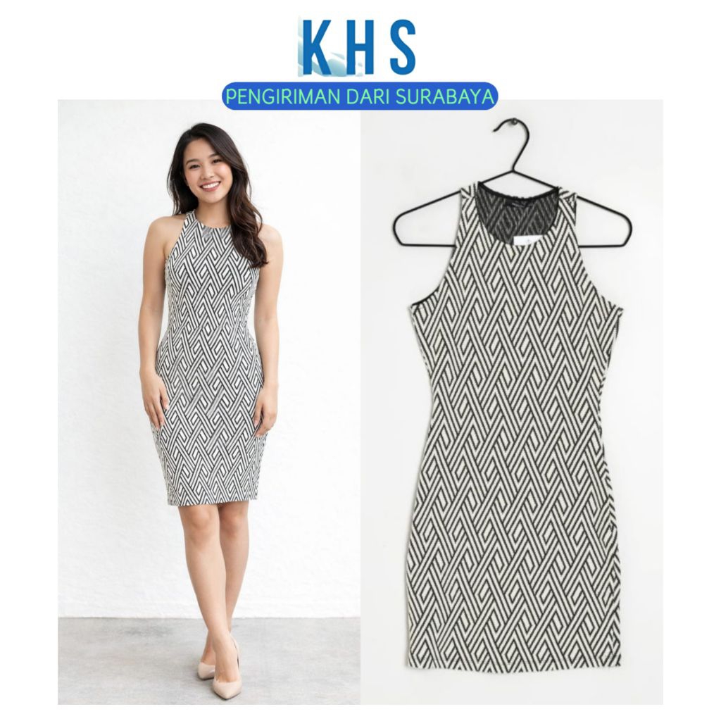 Kaos Dress Wanita Bodycon Merk Mango Original Basic Premium Terusan Midi Pesta Party Sexy Gown
