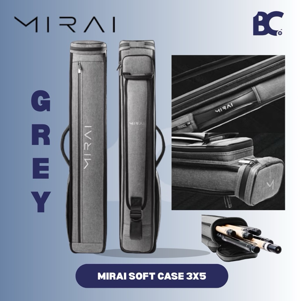(PASTI ORI) Mirai 3x5 Cue Case - Tas Billiard Mirai 3x5 - SoftCase Mirai 3x5 - Billiard Case 3x5 Mir