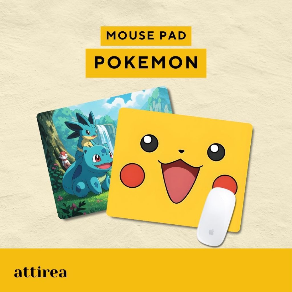 Mouse Pad Pokemon | Alas Mousepad Premium Gaming Antislip Souvenir Hadiah Unik Lucu Kartun Anime