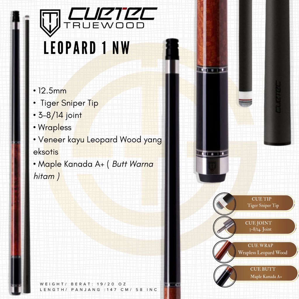 Cuetec Cynergy Truewood Leopard I - NW