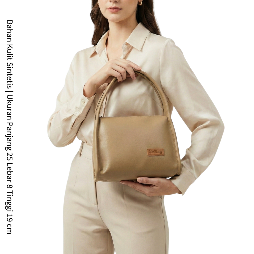 Tas Tangan Hand Bag Selempang Wanita Kulit Sintetis Elegan - Tas Cewek Simpel Kecil Mudah Dibawa
