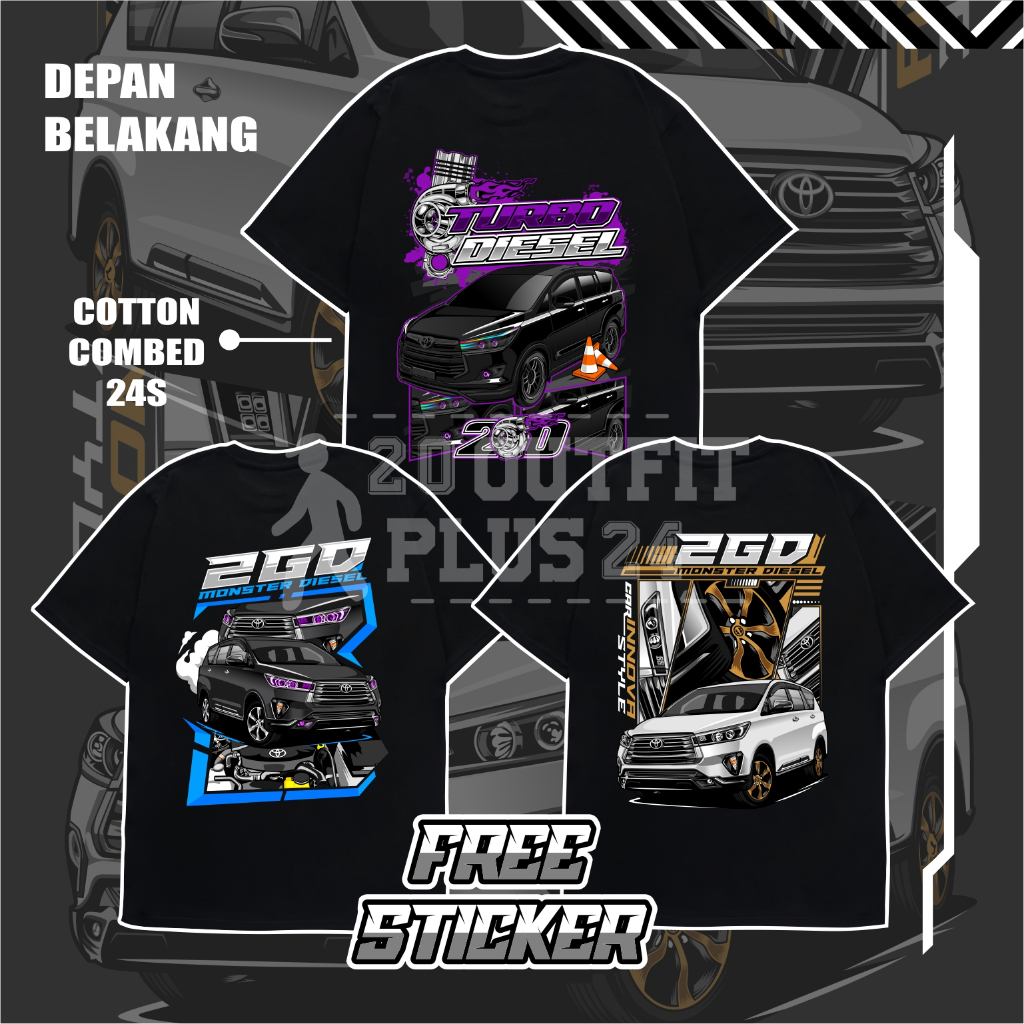 FREE STIKER - Kaos Diesel Innova Pajero Fortuner Diesel War Anak - Baju Distro Mobil Racing Diesel G