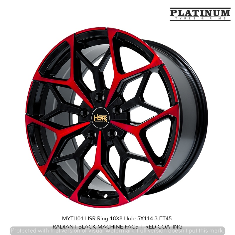 VELG MOBIL HSR MYTH01 RING18 LOBANG 5 UNTUK VELG MOBIL INNOVA RUSH CIVIC CAMRY