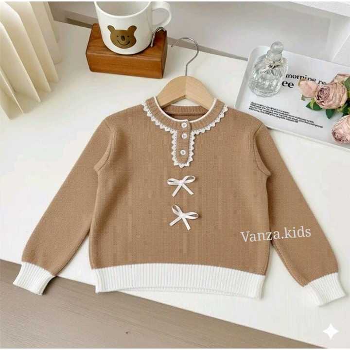 Vanza Blouse Sweater Rajut anak Korean Style Umur 8-12 tahun