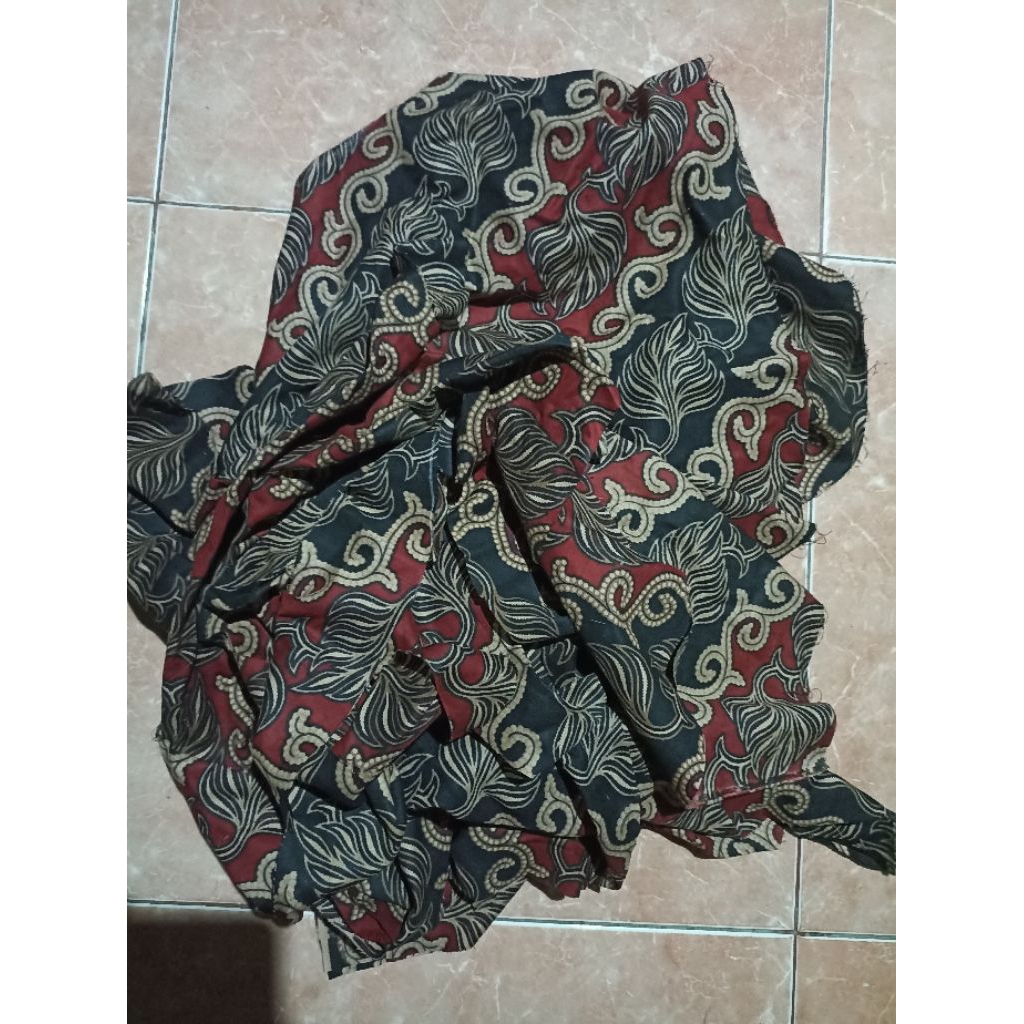 kain batik bekas potongan