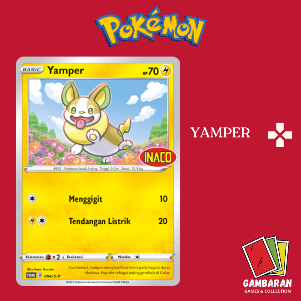 Yamper Promo x Inaco 094/S-P Kartu Pokemon Indonesia TCG