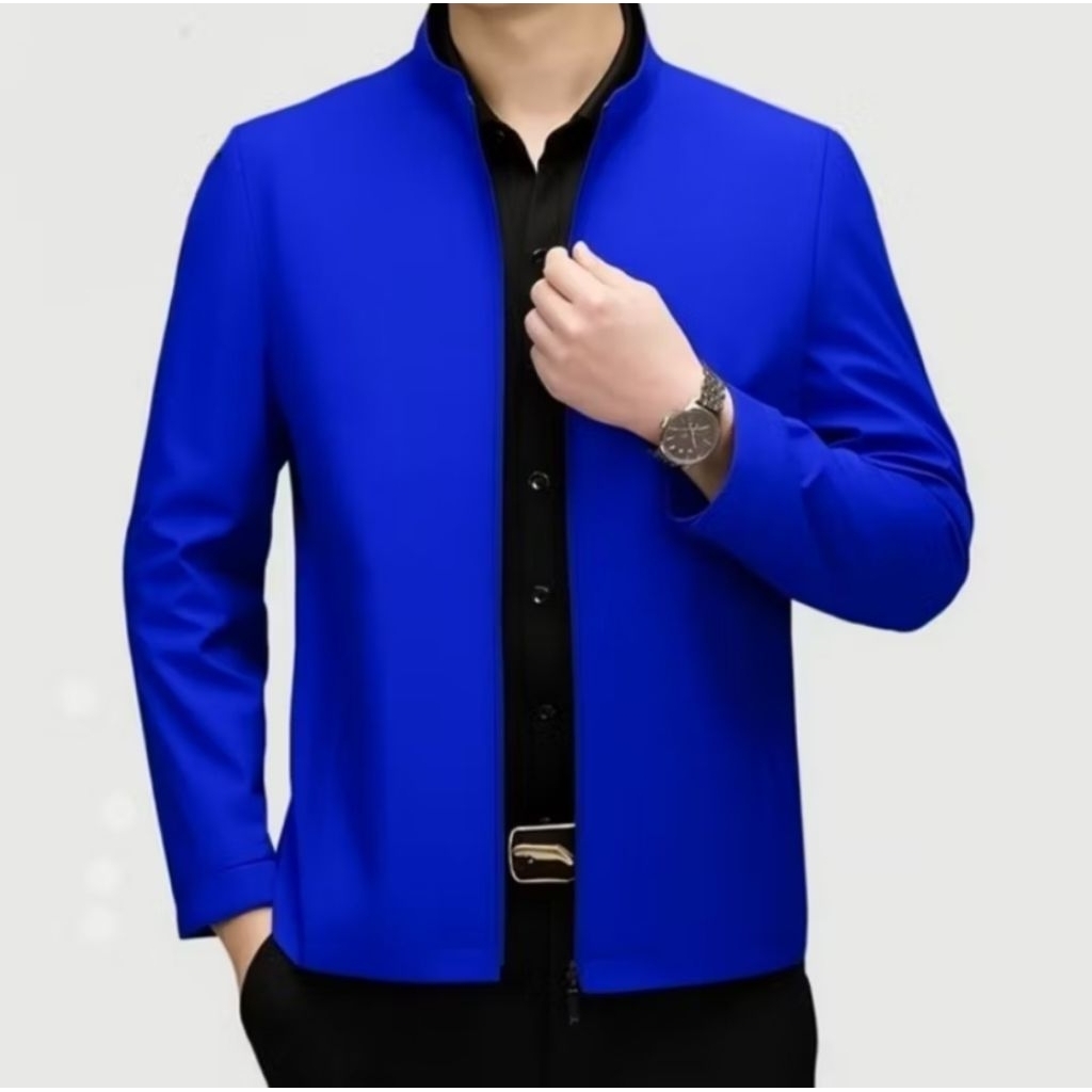 Jasko Pria Jumbo Katun Premium – Jaket Koko _jaket Semi Formal size M/8XL jaket koko Muslim Casual V