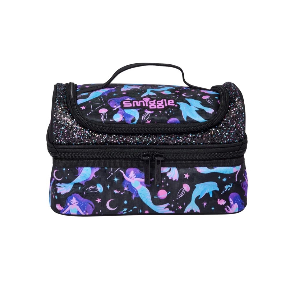 (ORIGINAL) Limitless Double Decker Lunchbox (Tas Bekal Makan Anak Sekolah SD/SMP) - Black Mermaid