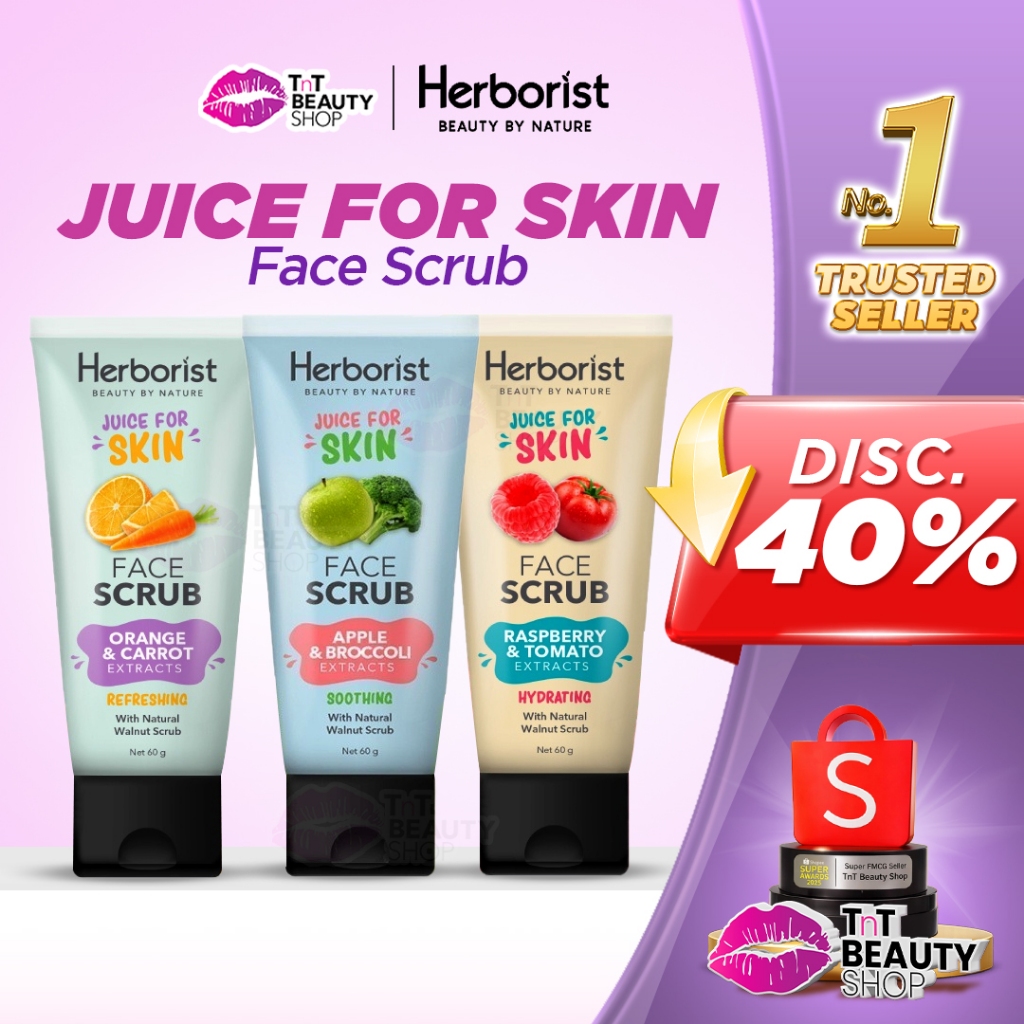 NUZ Herborist Juice For Skin Face Scrub 60gr - Scrub Wajah | TnT Beauty Shop