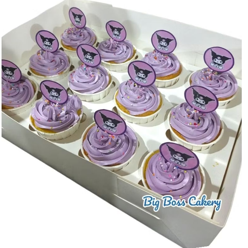CUPCAKE CUP CAKE BUTTERCREAM WITH PRINTED TOPPER