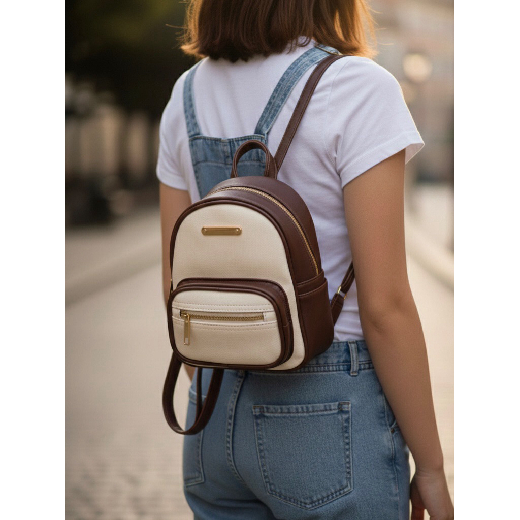 Nara Mini Backpack - Tas Ransel Mini Kulit Sintetis Aesthetic