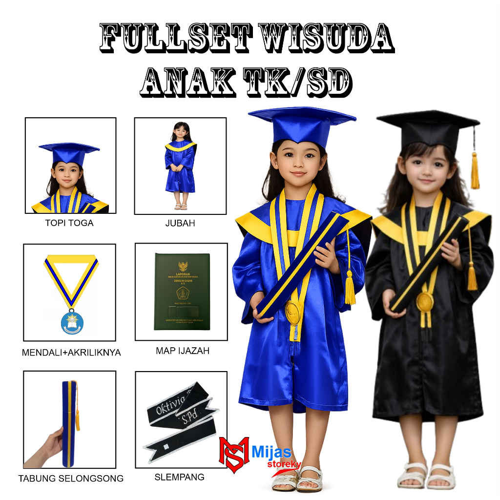 Topi Wisuda Anak / Topi Toga / Toga Anak Paud,Tk Ready Stok