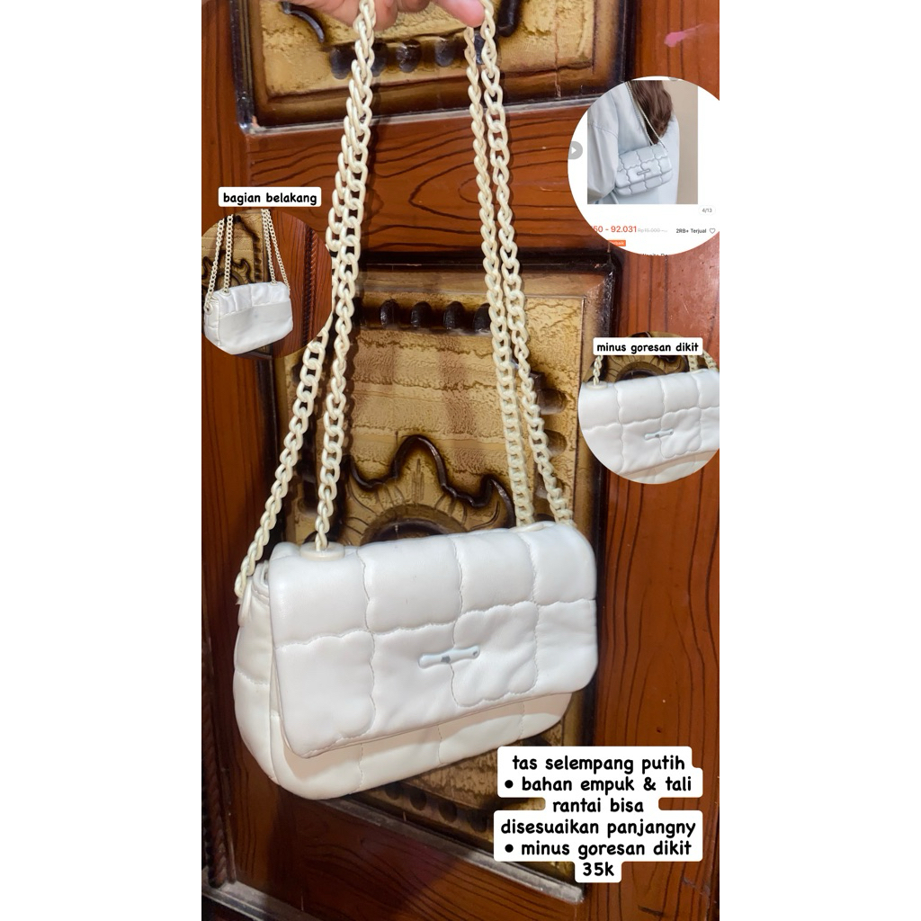 Tas selempang wanita putih