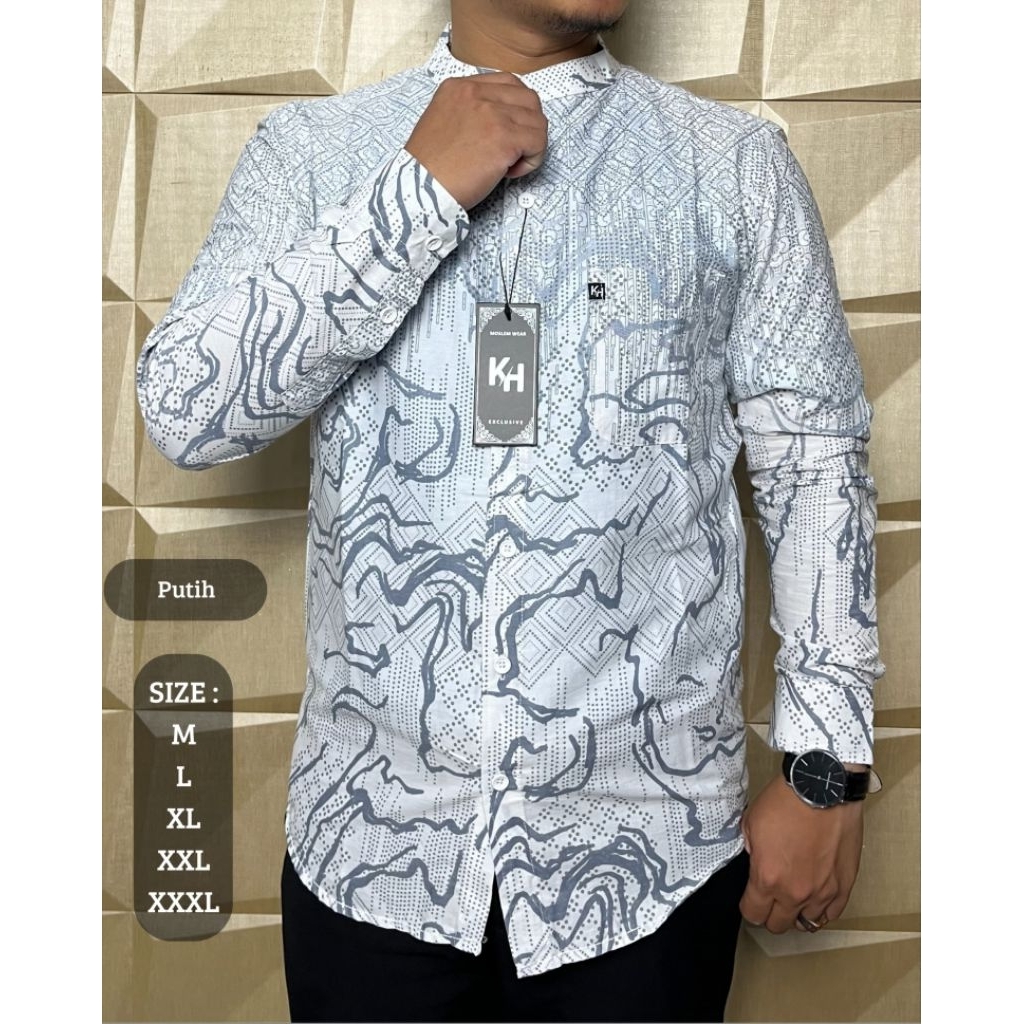 Kemeja pria KH Erkape Premium Motifbaru