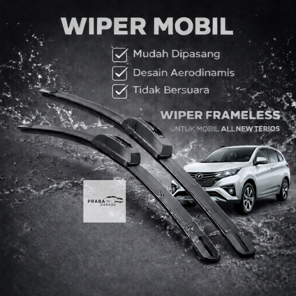 Wiper All New Terios 2018 Frameless Wiper Frameless All New Terios 2025 Wiper Depan All New Terios W