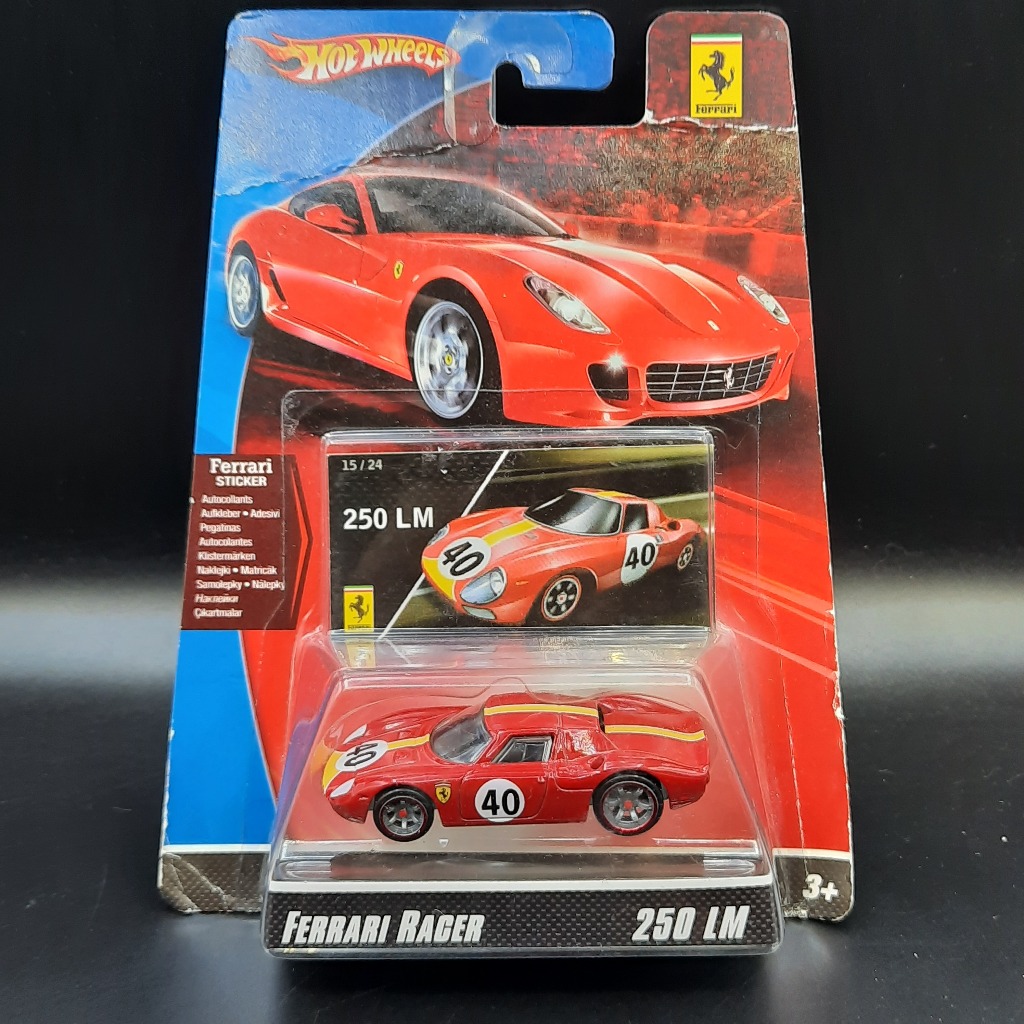 Hot Wheels Ferrari Racer Ferrari 250 LM Japan Stickers Card Kerut