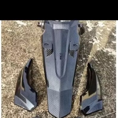 spakbor+sambungan spakbor BEAT FI 2014 2015  kanan kiri paketan carbon kevlar asli