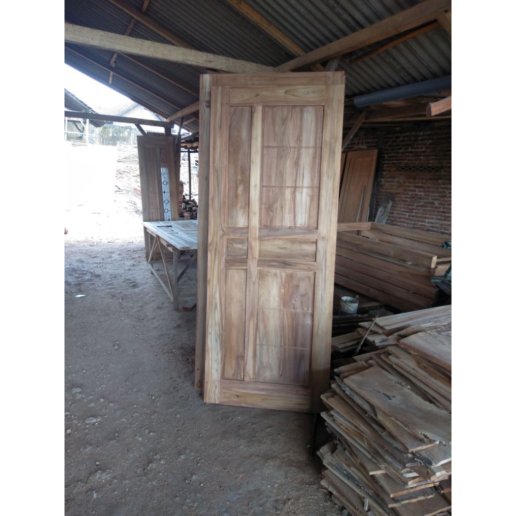 pintu jati dan mauni kering minimalis dan kusen/gawang 6/12 garapan halusan
