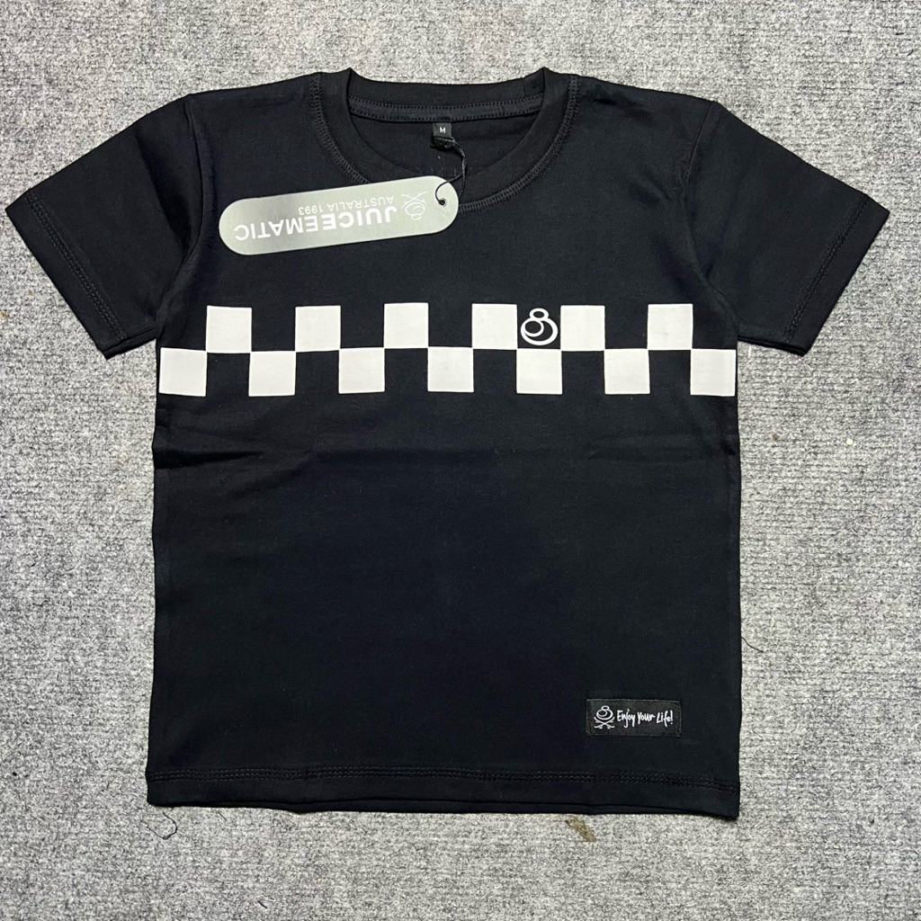 Kaos Anak Distro Hitam JuiceEmatic Unisex Lengan pendek