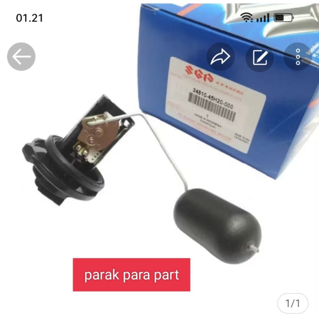 pelampung bensin suzuki smash titan original sgp