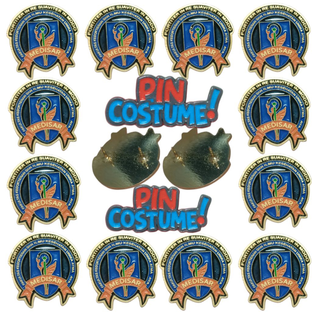 Pin Enamel Gold Plating Custom Logo – max 3.5cm – Produksi Rapi & Mengkilap