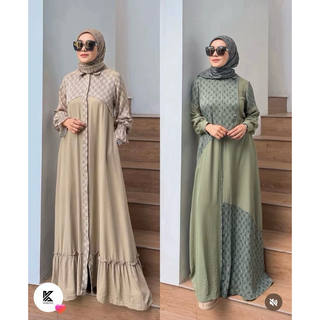 Calista Dres korina Gienca basic Brown dres Gamora Dres,Novalena dres korina original Melia Dres Kor