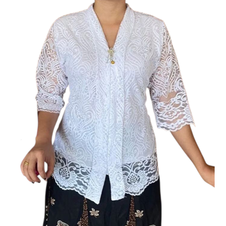 Murah Dan COD Blus brokat kebaya kartini kancing depan cantik halus lembut dan elegan