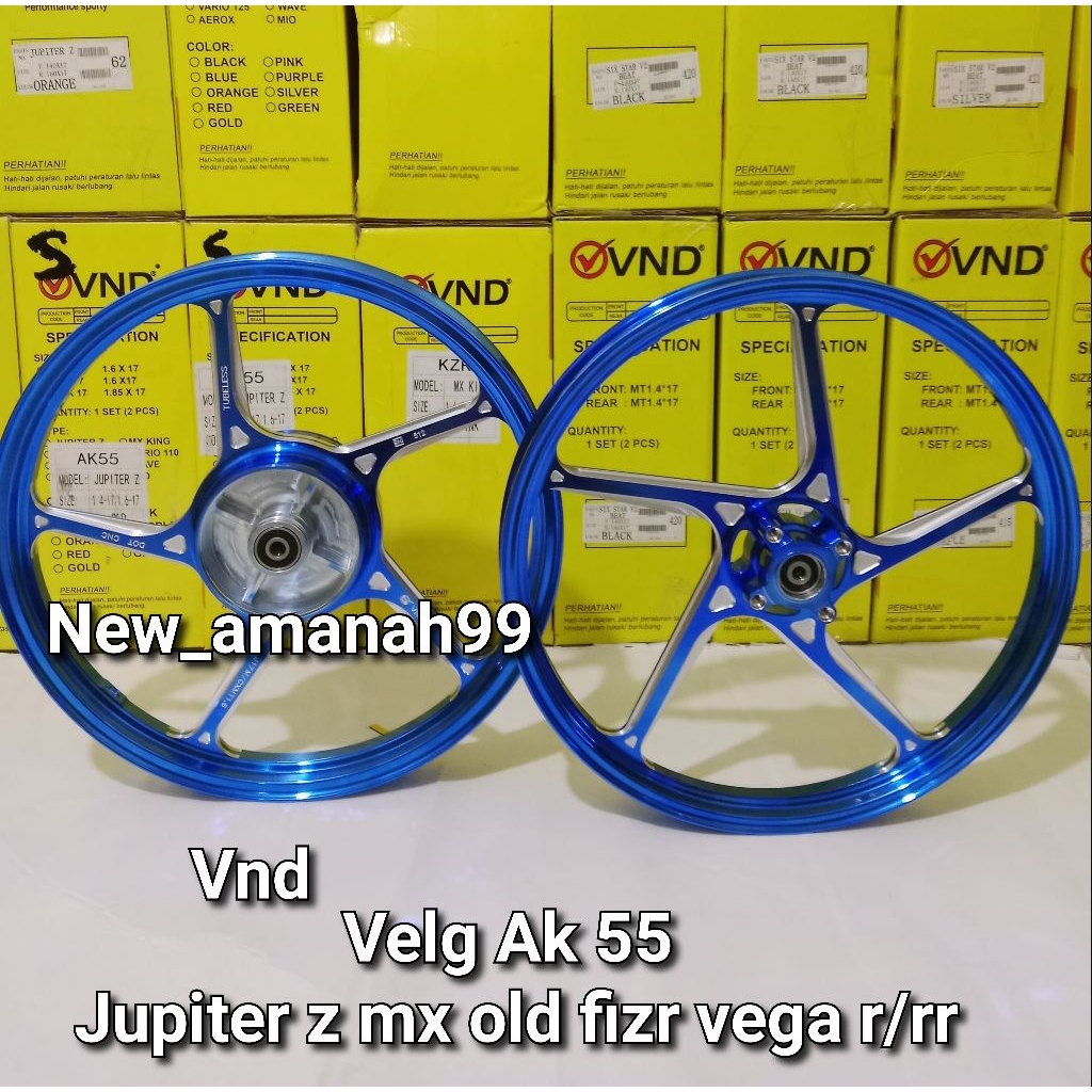 VND VELG AK55 UK 17 FOR JUPITER Z FIZR VEGA ZR MX OLD MX KING MX NEW 140/160x17 AK 55 ORIGONAL   VND