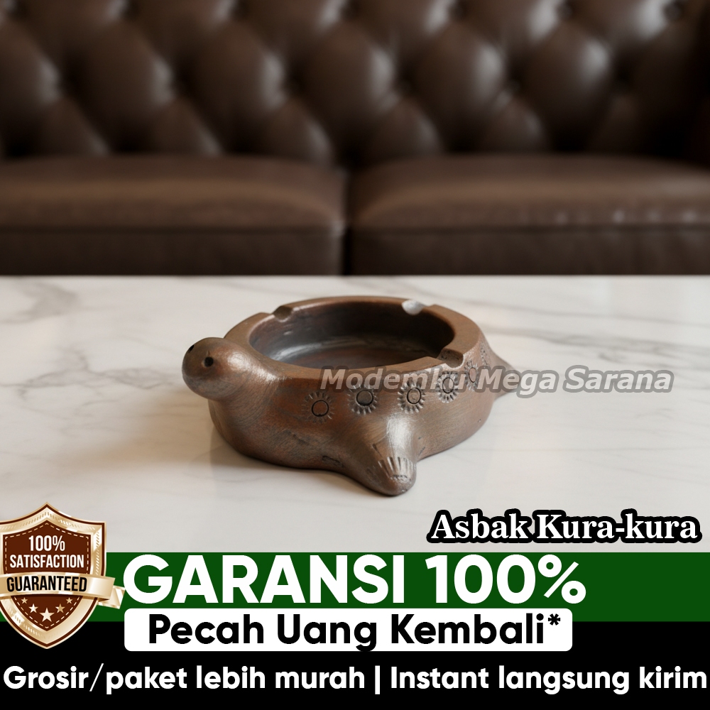Asbak Unik Kura Kura Bulus Tanah Liat Gerabah