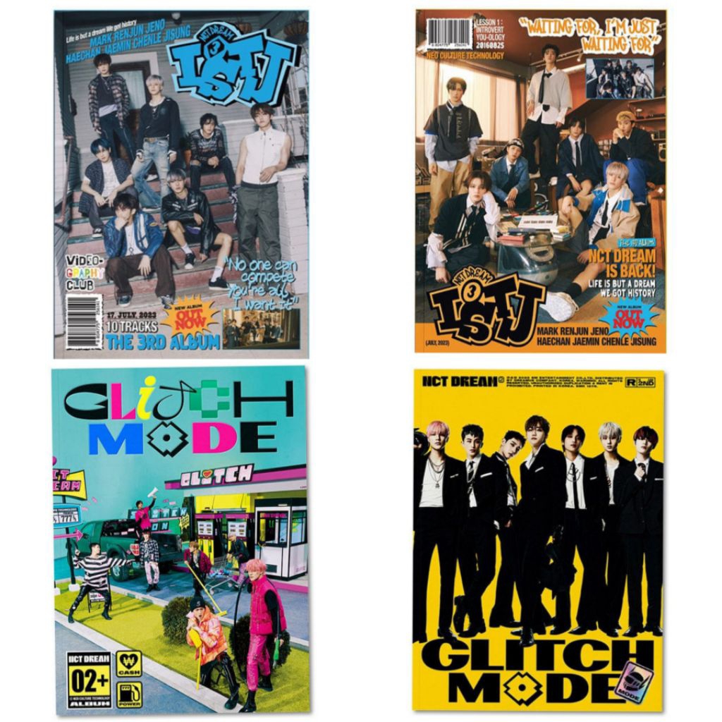 NCT DREAM GLITCH MODE & ISTJ ALBUM PHOTOBOOK VER GLITCH MODE SCRACTH ISTJ EXTROVERT INTROVERT JAEMIN