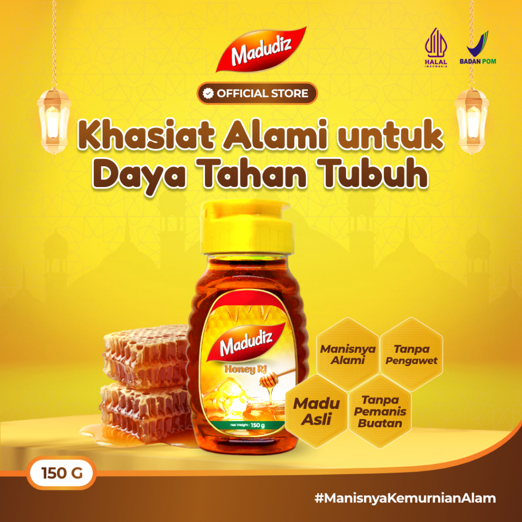 Madudiz Royal Jelly 150gr- [Madu Alami Membantu Jaga Daya Tahan Tubuh dan untuk Hidup Lebih Sehat].
