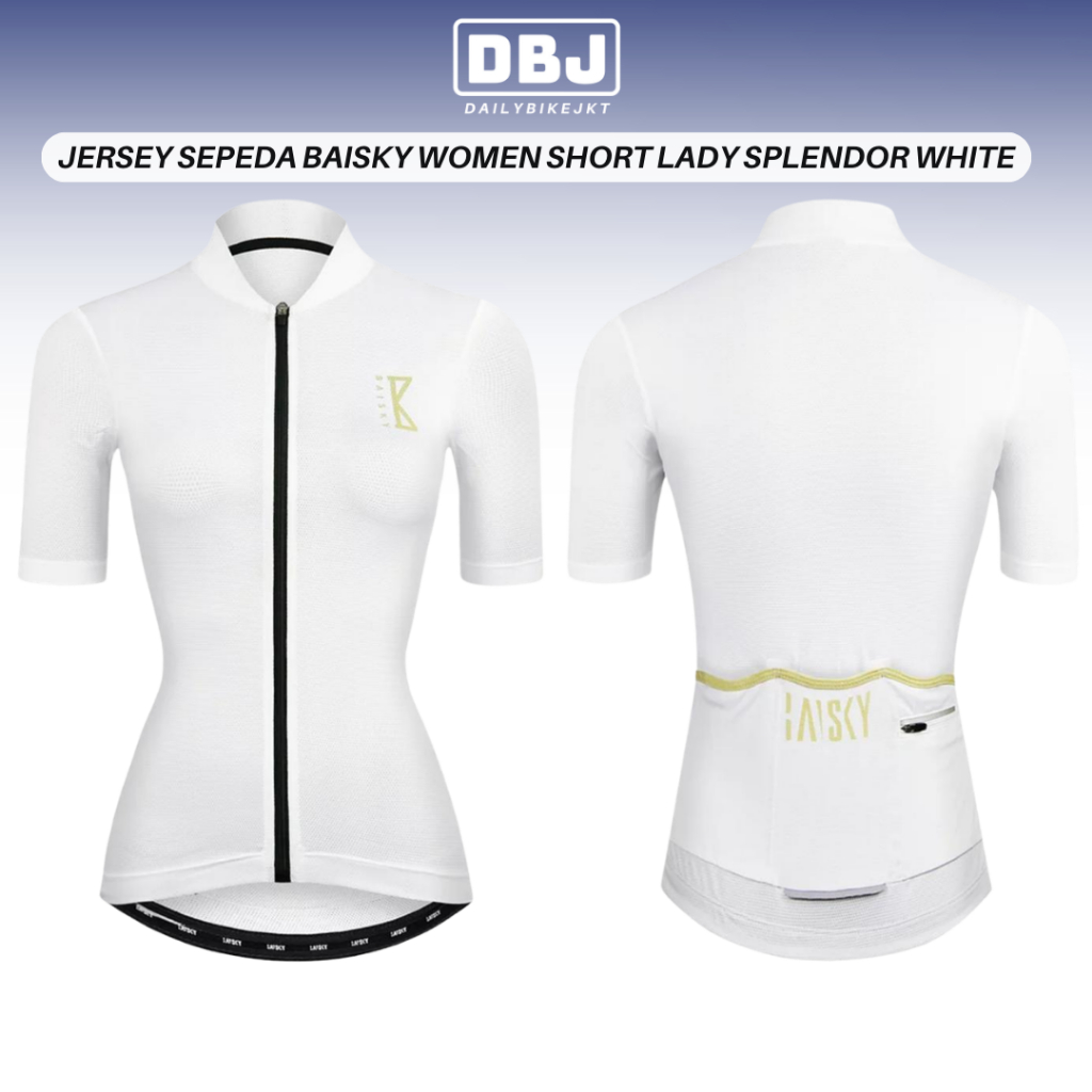 JERSEY BAISKY WOMEN SHORT LADY SPLENDOR WHITE - Jersey Roadbike