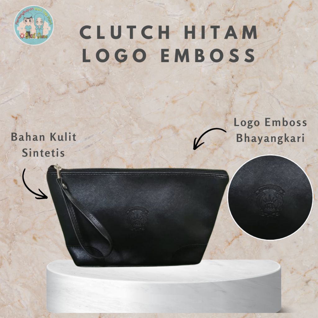 TAS CLUTCH LOGO EMBOS PIA BHAYANGKARI PERSIT