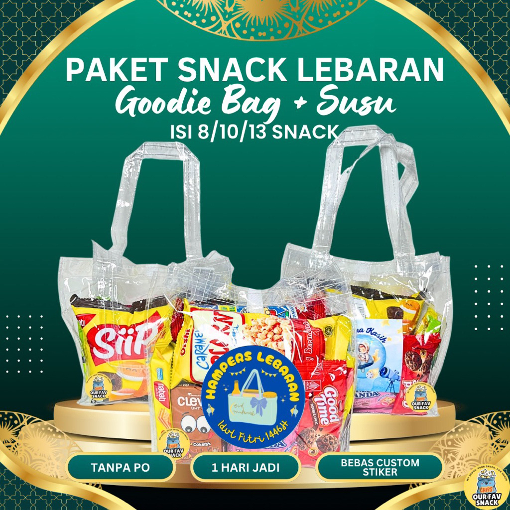 Paket Snack Ulang Tahun Anak dengan Susu Goodie Bag Ultah Hampers Ultah Bingkisan Snack Ultah Anak