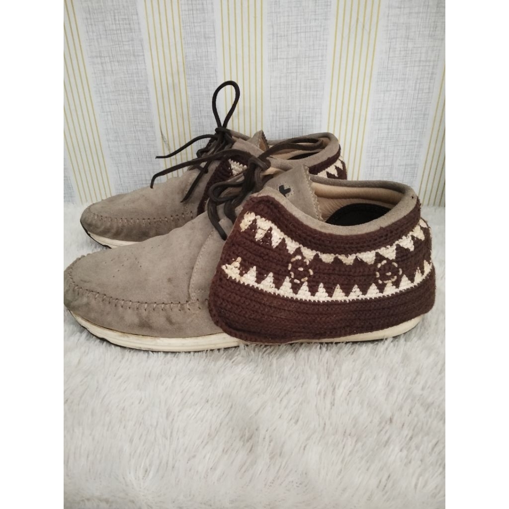 Sepatu kulit Suede Visvim FBT Knit size 10
