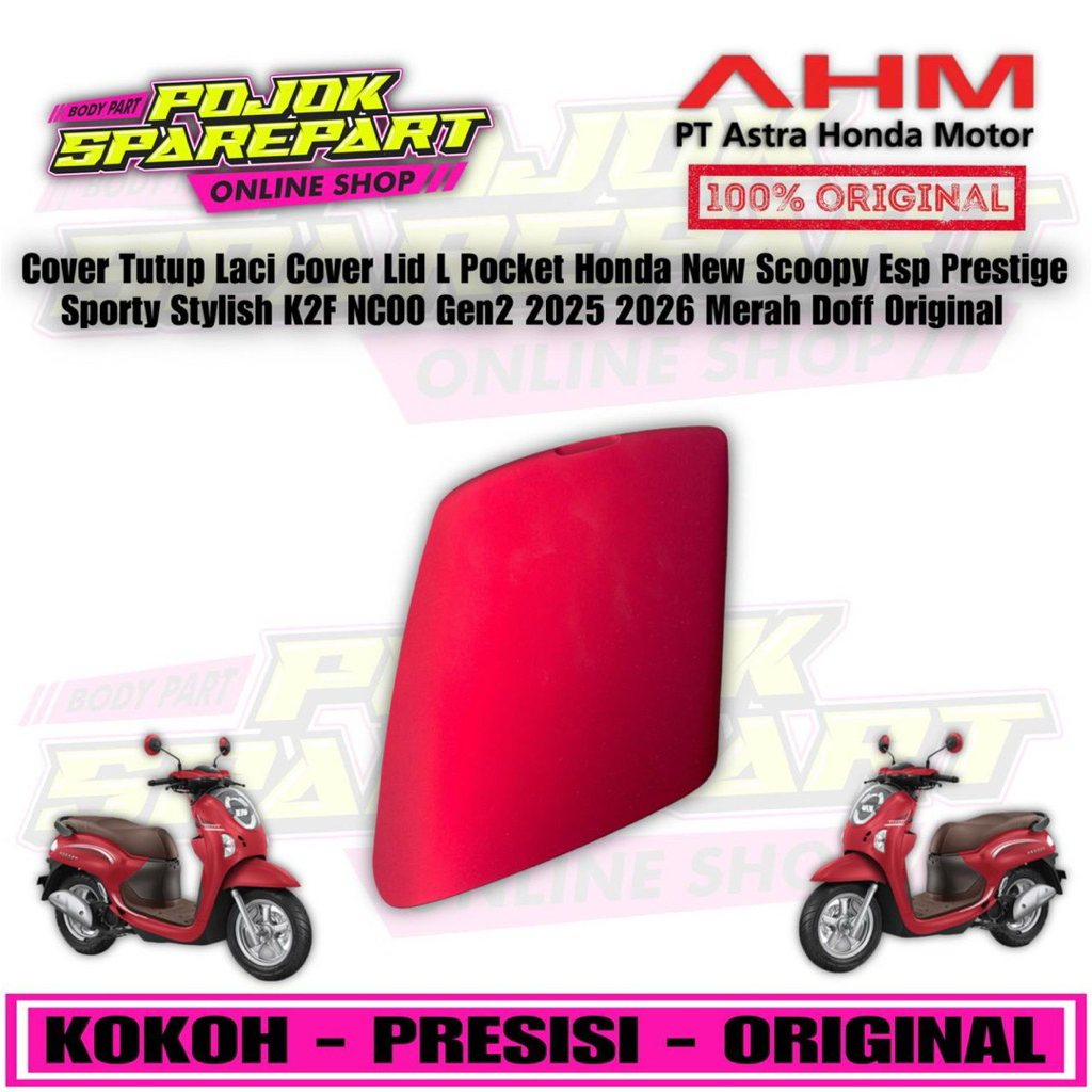 Cover Tutup Laci Cover Lid L Pocket Honda New Scoopy Esp Prestige Sporty Stylish K2F NC00 Gen2 2025 