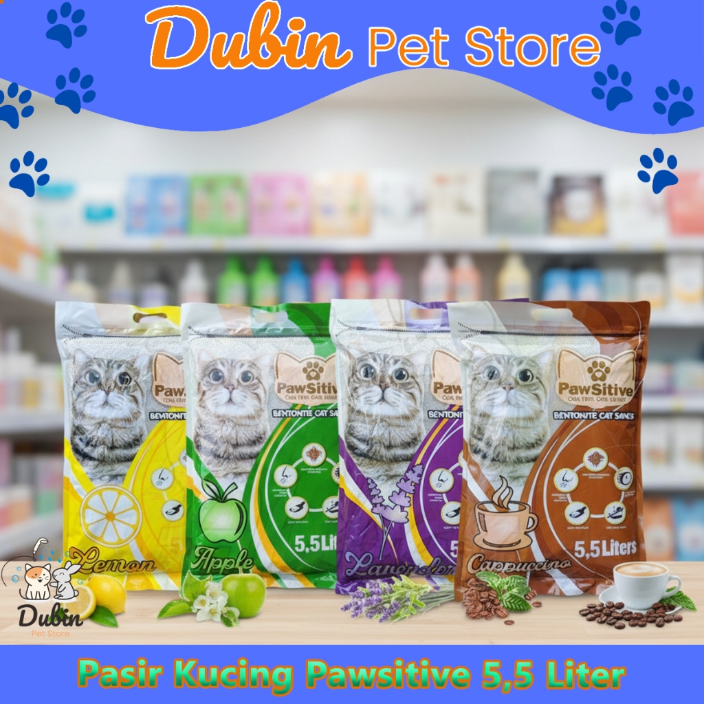 Pasir Kucing Pawsitive 5,5 Liter | Pasir Pawsitive Gumpal Wangi 5,5 Liter