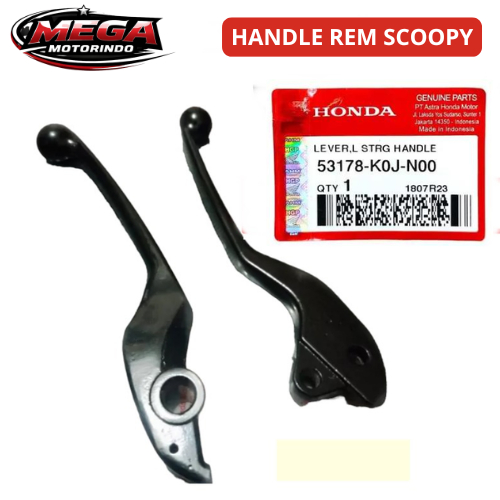 [ MEGA ] HANDLE REM SCOOPY FI 2017-2023,SCOOPY DONAT RING 12, BEAT STREET 2016-2019 ORIGINAL (HITAM)