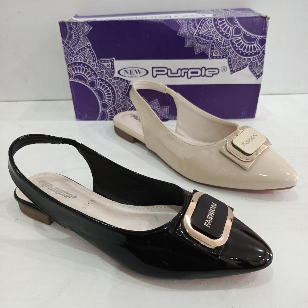 Let Sepatu Sandal Slop Purple tipe SA 927 | Sandal Purple Terbaru | Slop Purple