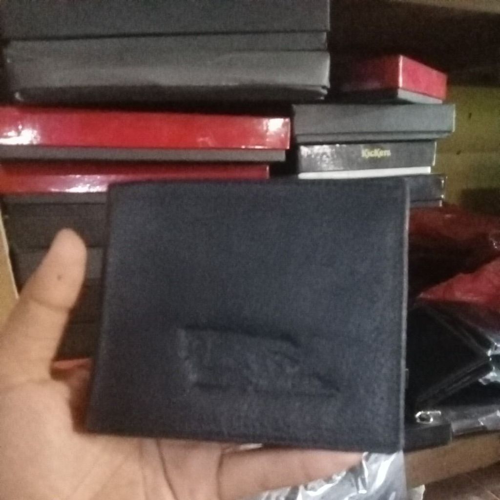 dompet lipat kulit motif jeruk simple ada resleting