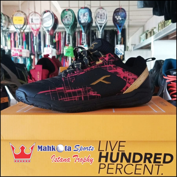 Sepatu Badminton HUNDRED BEAST 2 HNDrd Beast II Original Black