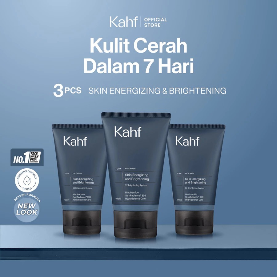 Kahf Skin Energizing & Brightening Face Wash 100 ml Triple Pack [ ISI 3 PCS ]