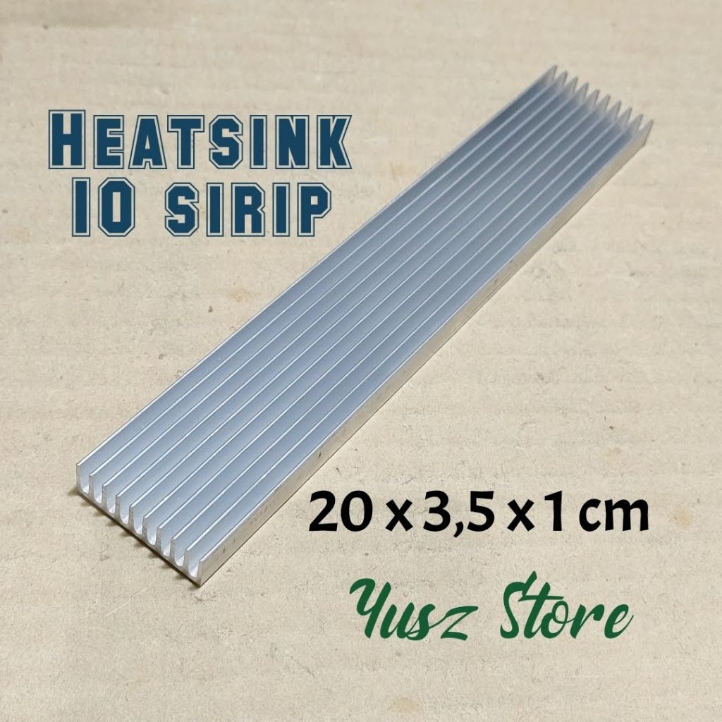 Heatsink  Aluminium 20cm L 3,5cm T 1cm LED transistor mosfet power Pendingin heatsink