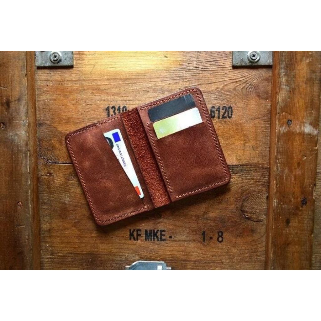 Dompet Kartu Kulit Crazy Horse Asli 100% | Dompet Kartu | SlDompet Kulit Asli | Dompet Pria