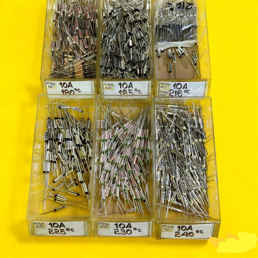 TERMOFUSE THERMOFUSE 180 / 185 / 216 / 225 / 230 / 240 °C 250V 10A BIMETAL THERMAL FUSE